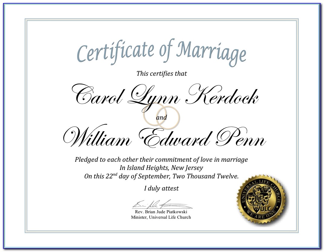 Wedding Officiant License