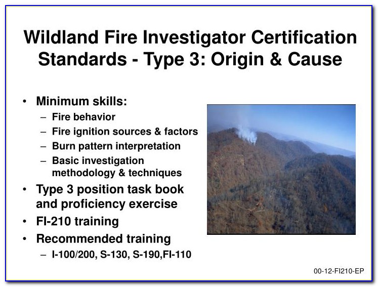 Wildland Firefighter Certification Online