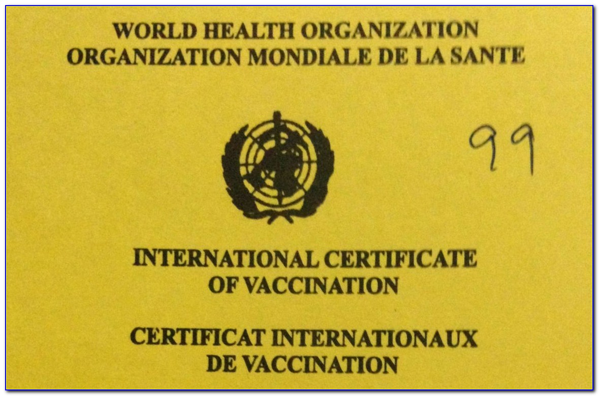 Yellow Fever Certificate Validity