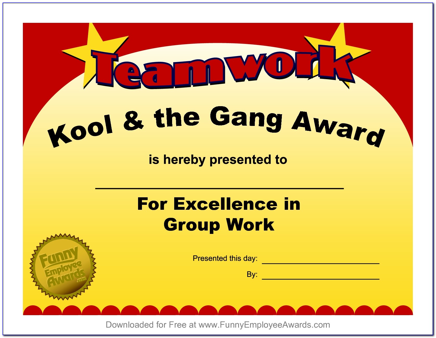 101 Funny Award Certificates
