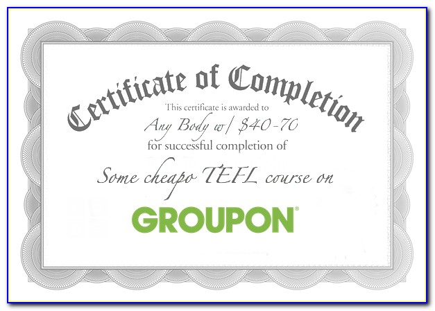 A Certification Groupon