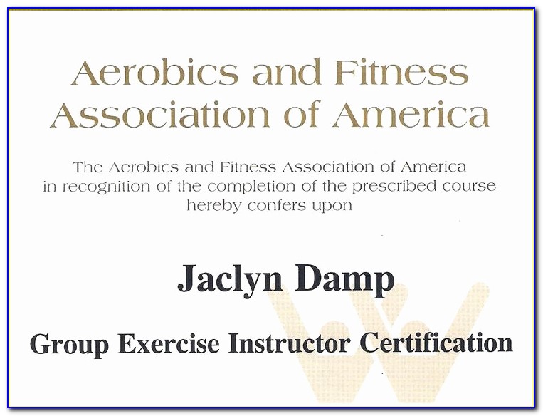 Afaa Group Exercise Certification