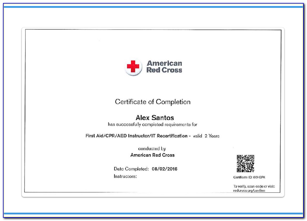 American Red Cross Cpr Certification Lost Card