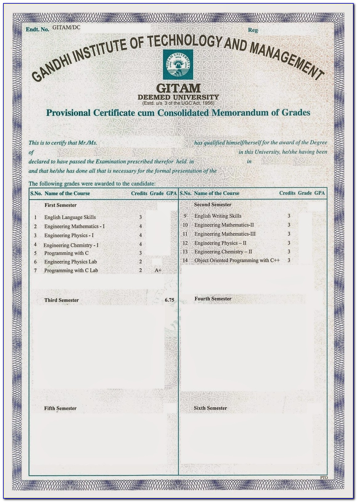 Andhra University Original Degree Certificate Apply Online