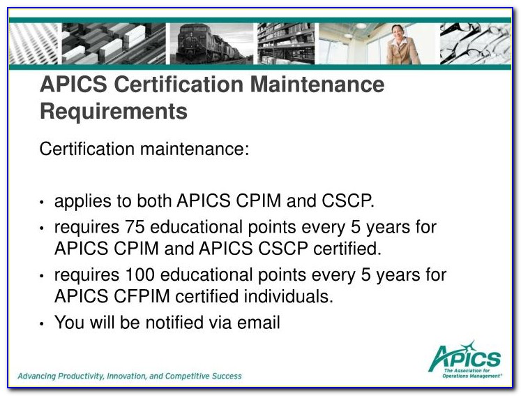 Apics Certification Maintenance