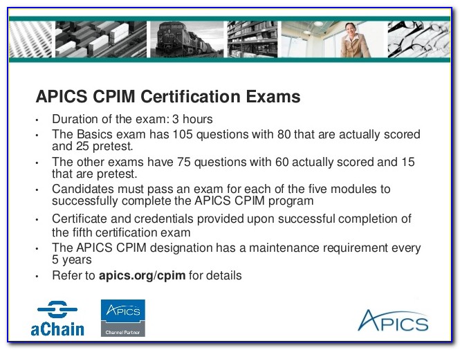 Apics Cscp Certification Maintenance