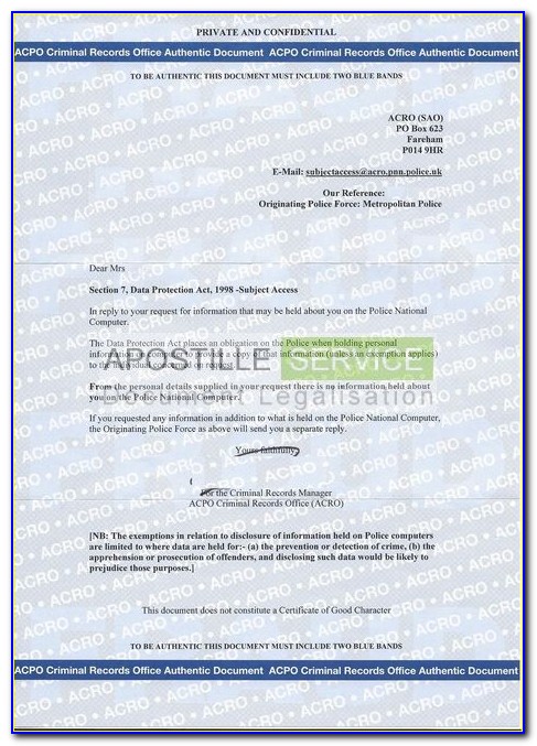 Apostille Record Certificate Deutsch