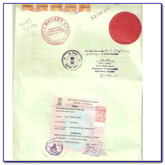 Apostille Stamp India Birth Certificate