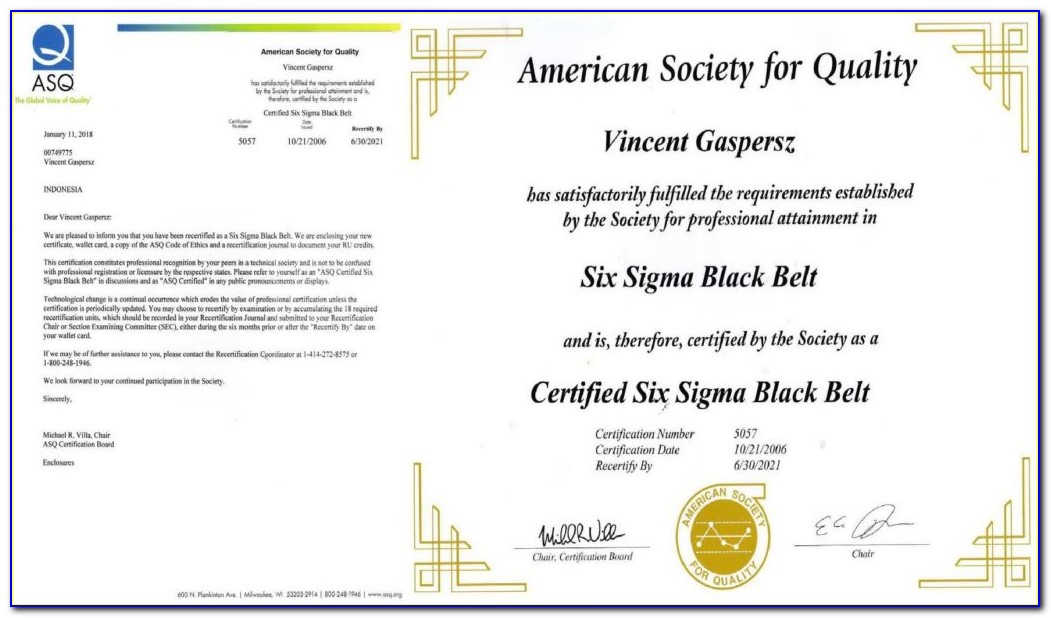 Asq Lean Six Sigma Black Belt Certification
