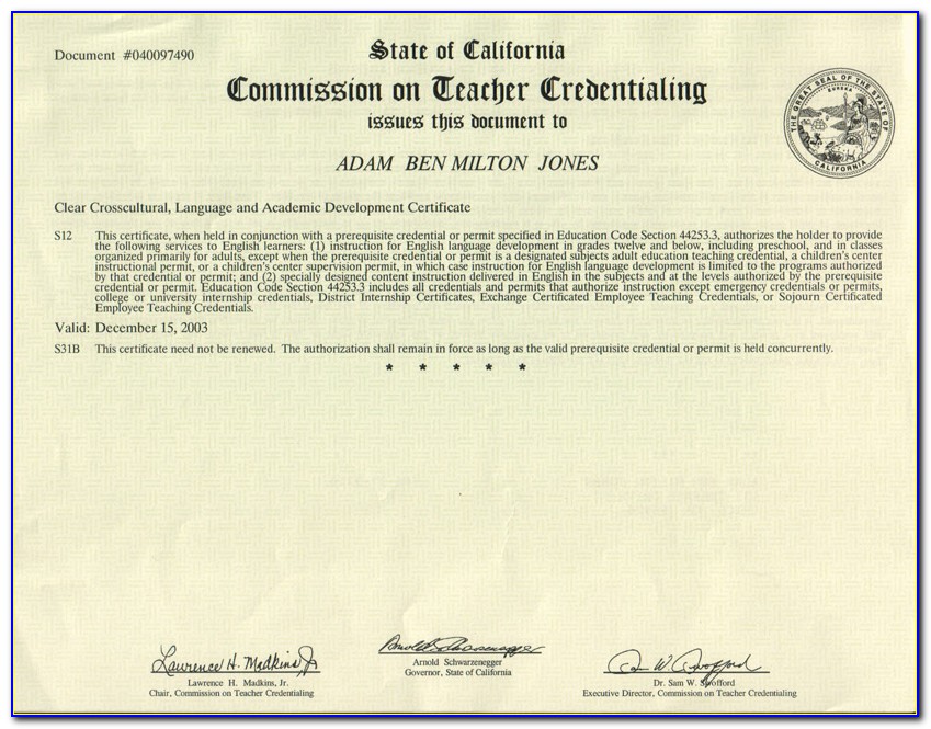 Ca Clad Certification