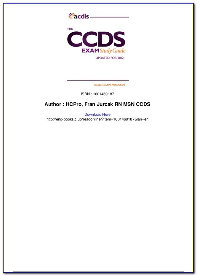 Ccds Certification Study Guide