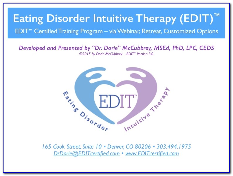Ceds Certification Eating Disorder