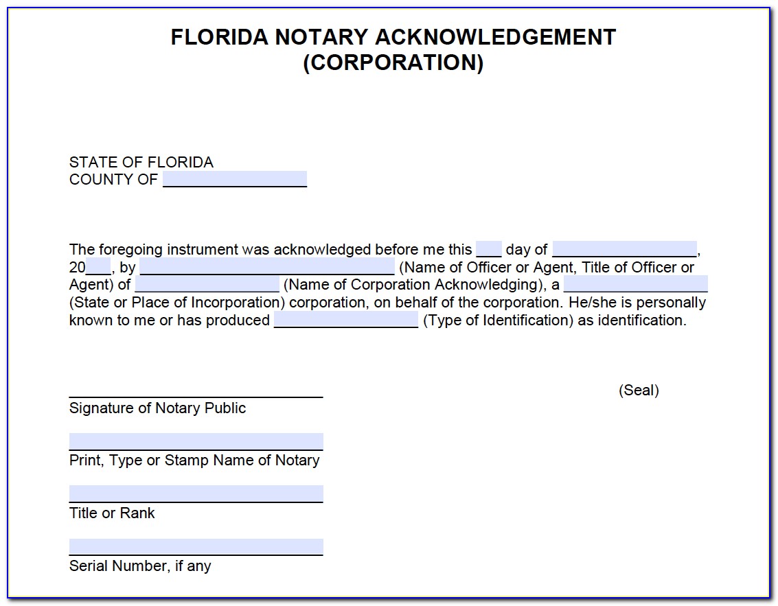 Certificate Of Notarial Authority Florida