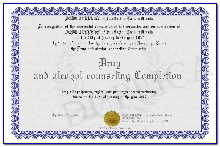 Certified Drug And Alcohol Counselor California