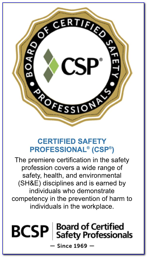 Certified Safety Professional (csp) Exam