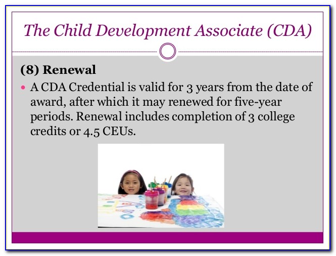 Child Development Associate Cda Certification Online