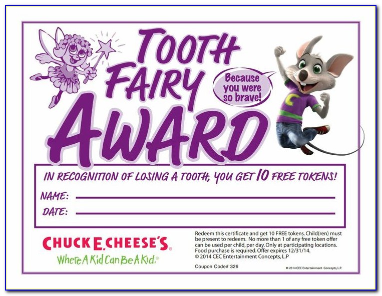 Chuck E Cheese Gift Certificates