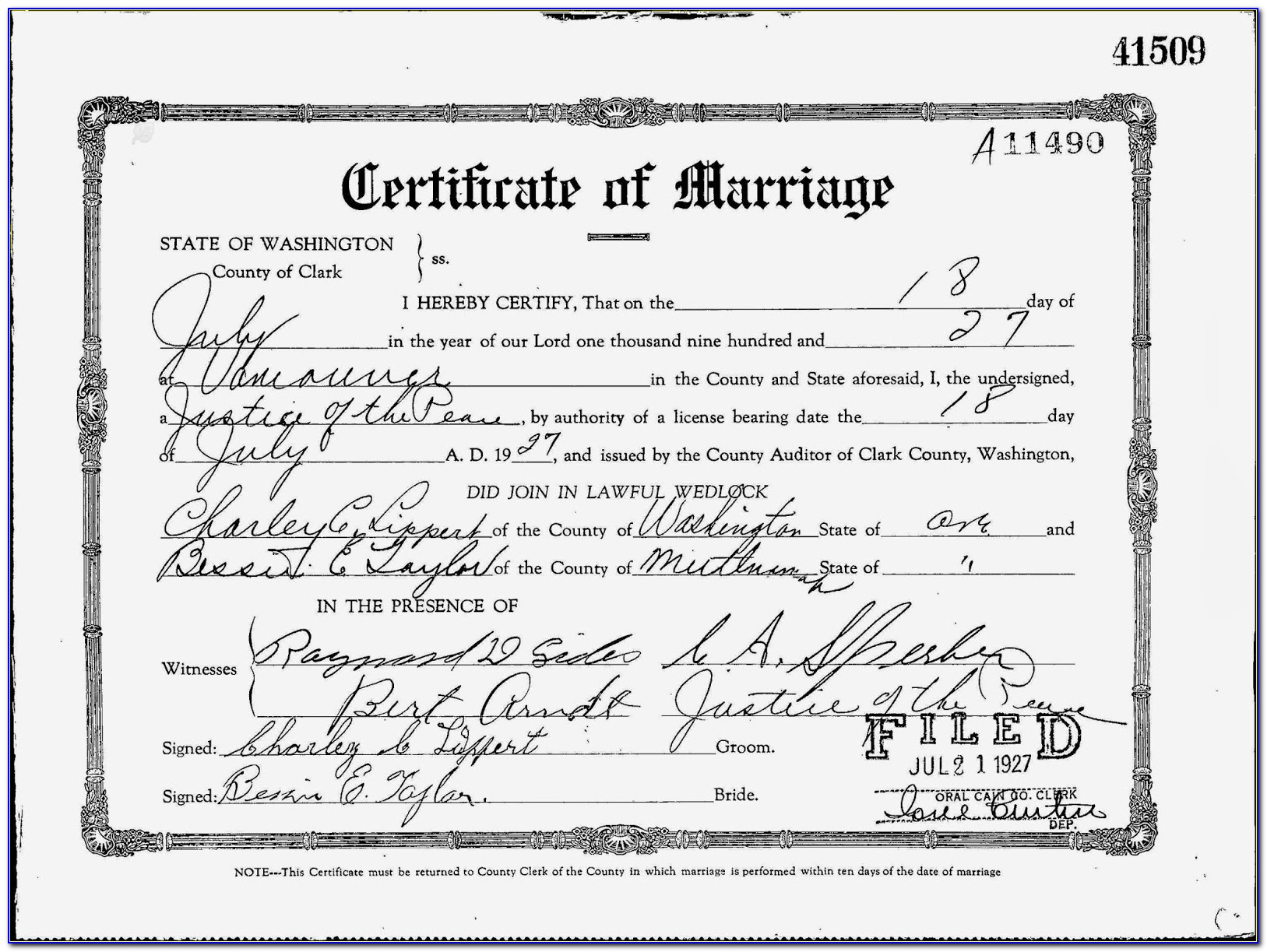 Clark County Wa Marriage License Application