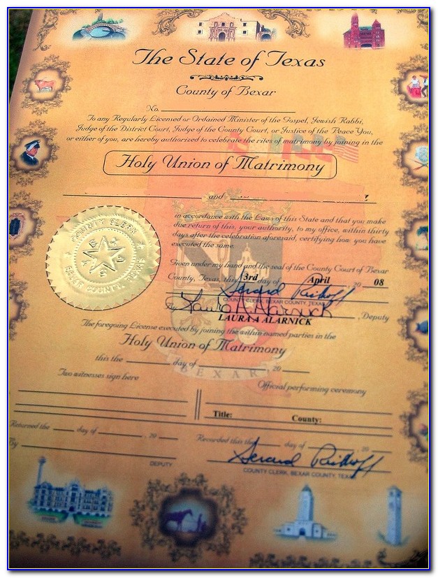 Comal County Certified Birth Certificate