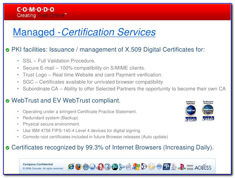 Comodo Digital Certificate Free