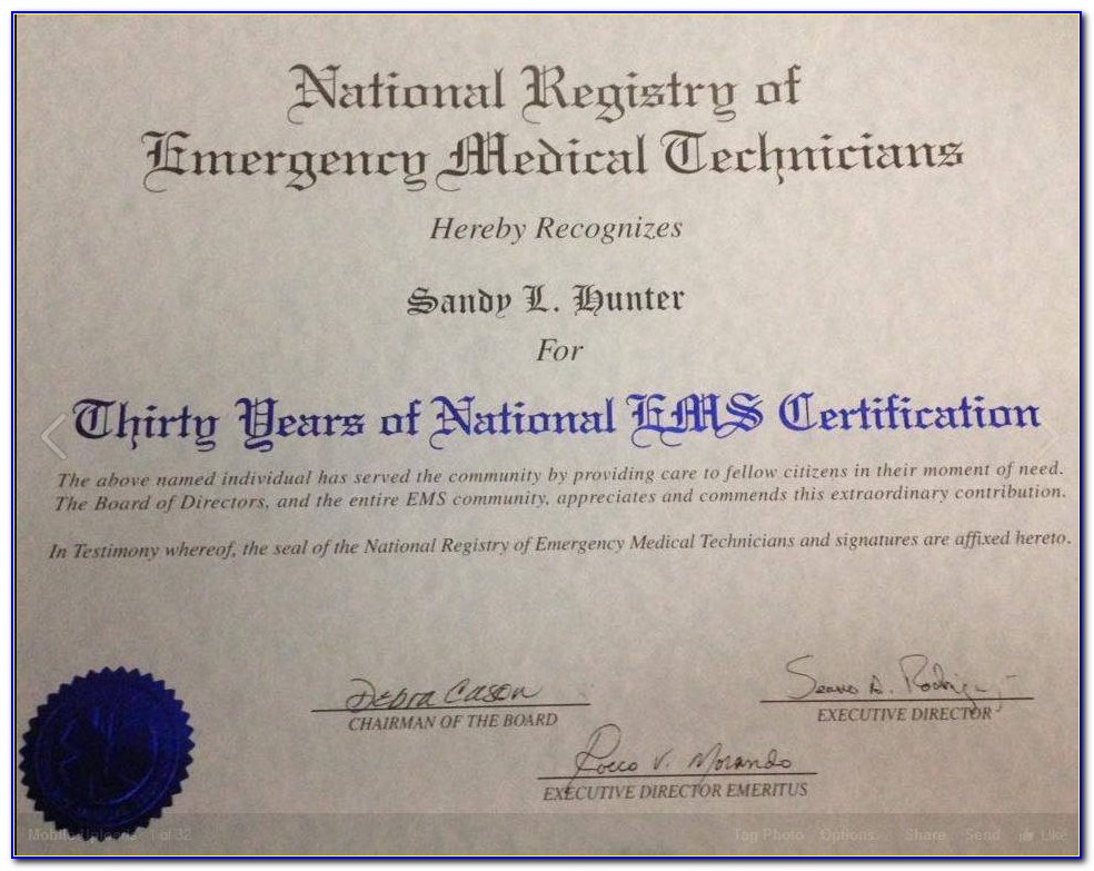 Doh Ems Paramedic Certificate Nyc