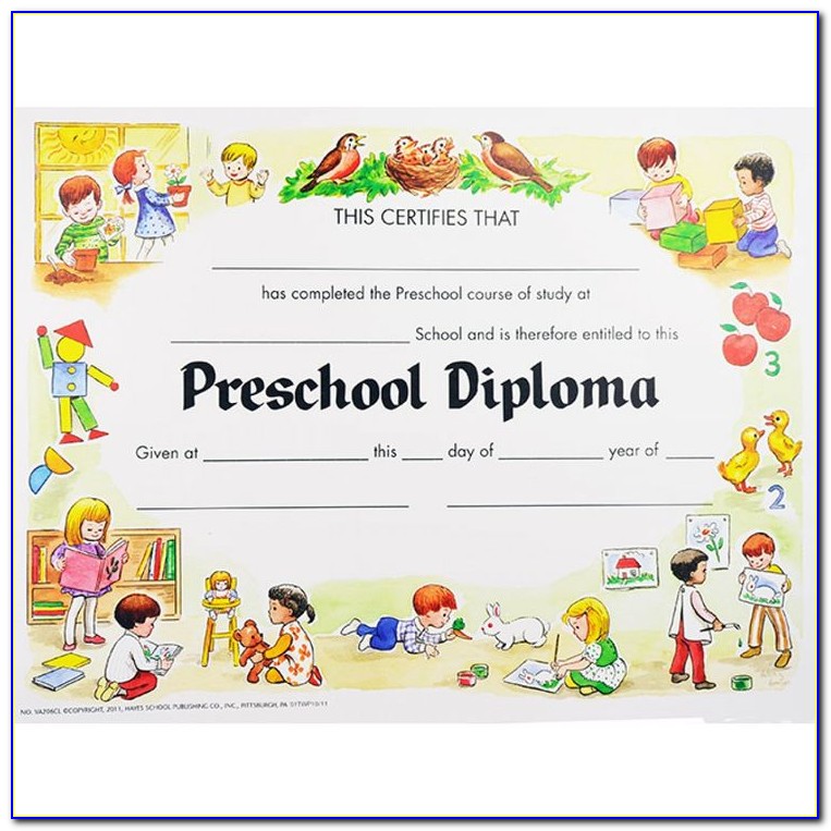 Downloadable Free Editable Preschool Certificates