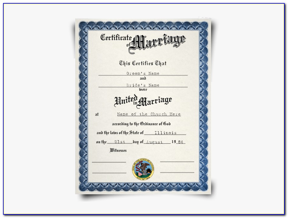Dupage County Marriage Certificate
