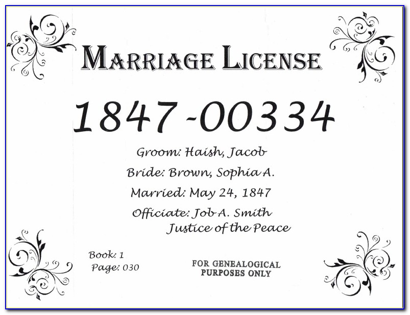 Dupage County Marriage License Copy