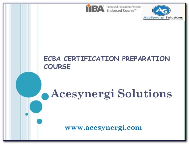 Entry Certificate In Business Analysis (ecba) Exam Prep