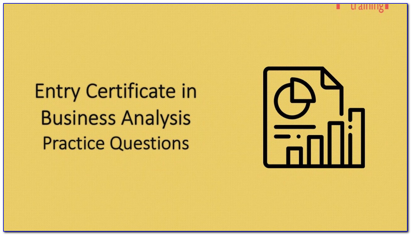 Entry Certificate In Business Analysis (ecbatm)
