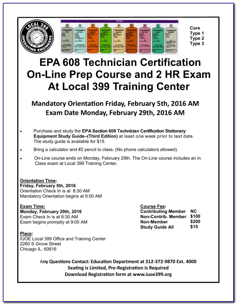 Epa Section 608 Certification Exam Online