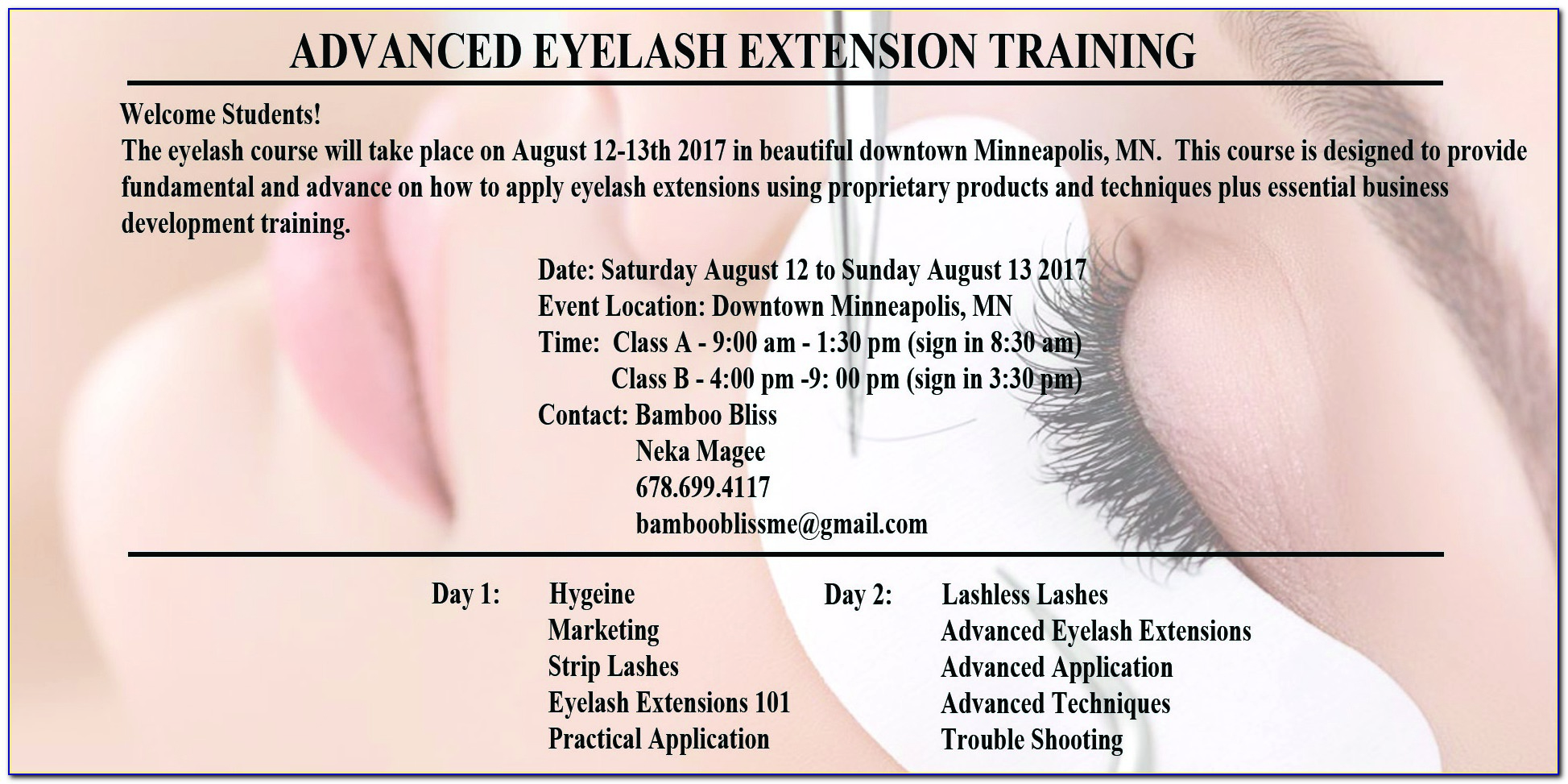 Eyelash Extension Classes Online