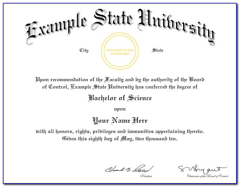 Fake Diploma Template Online