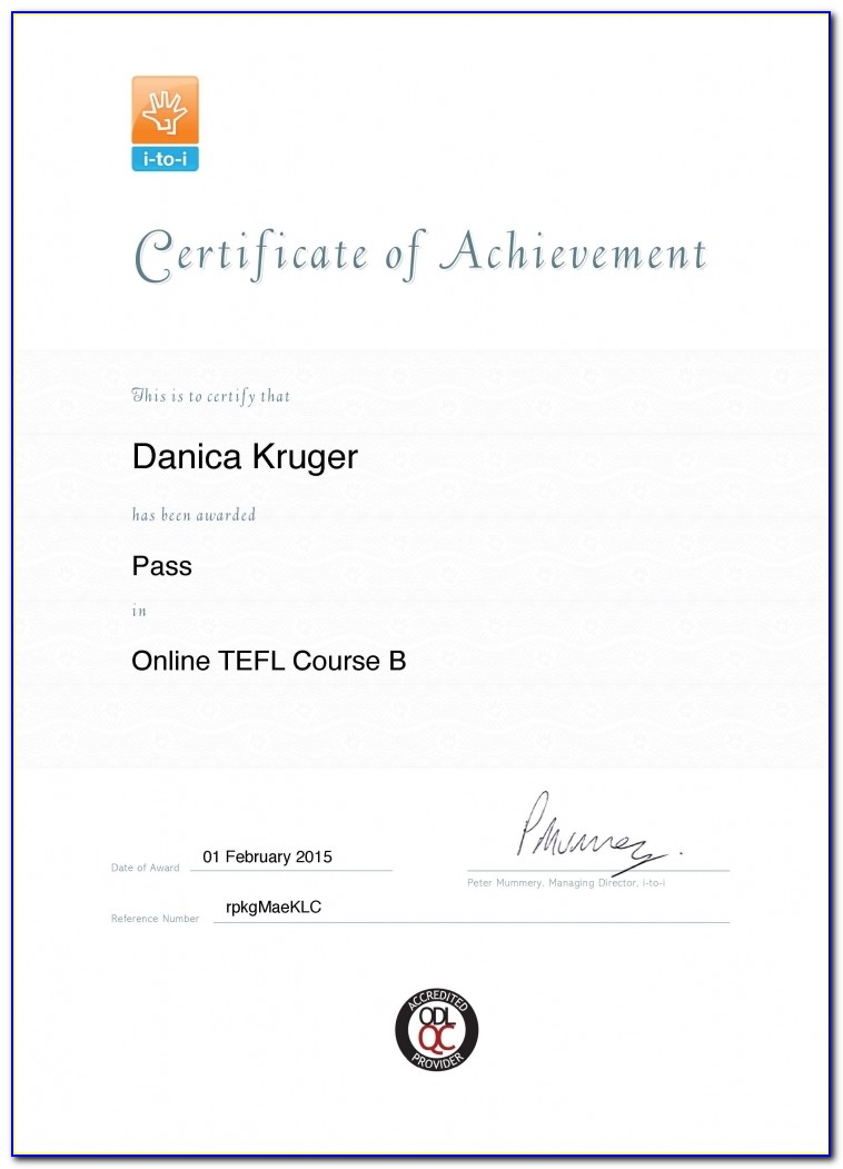Fake Tefl Certificate Download