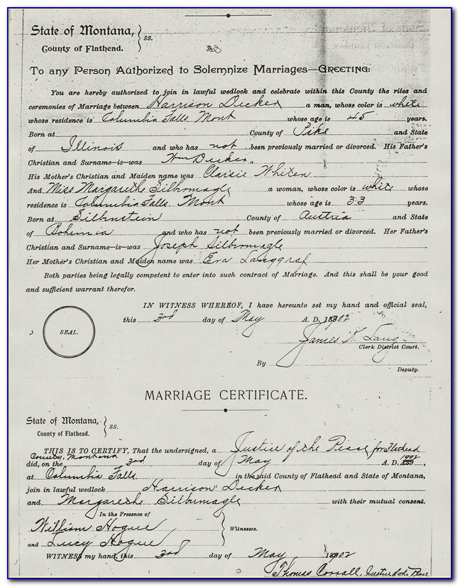 Flathead County Birth Certificate