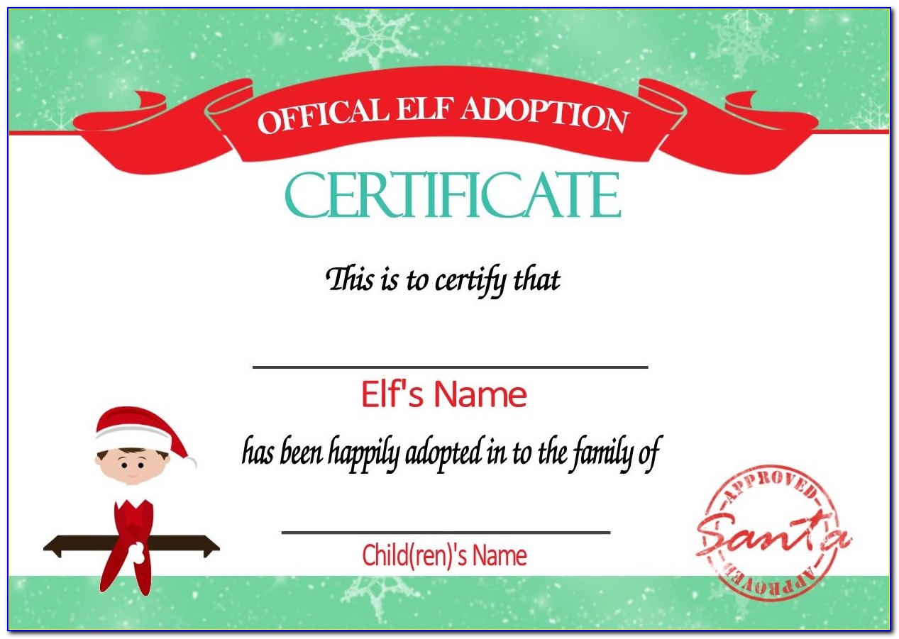 Free Adoption Certificate Template Word