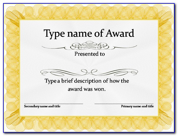 Free Editable Award Certificates For Elementary Students