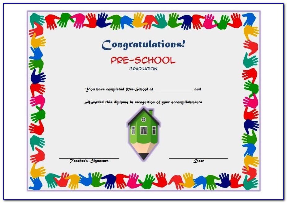 Free Editable Preschool Graduation Certificates