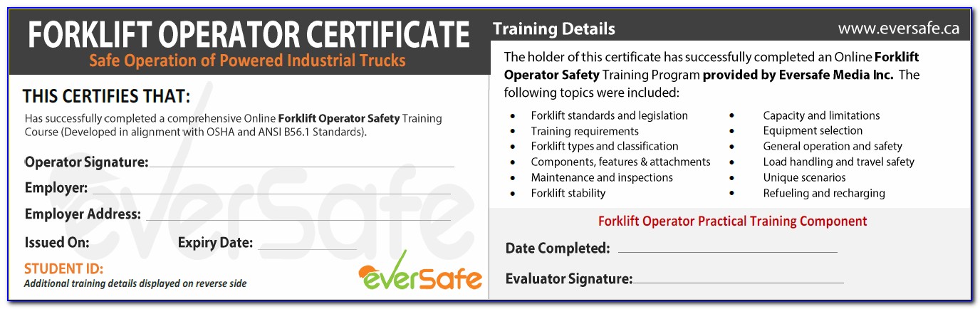 Free Forklift Certification Sacramento