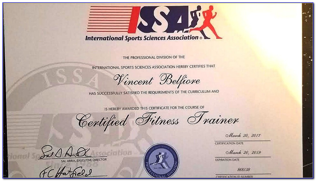 Free Issa Personal Trainer Certification