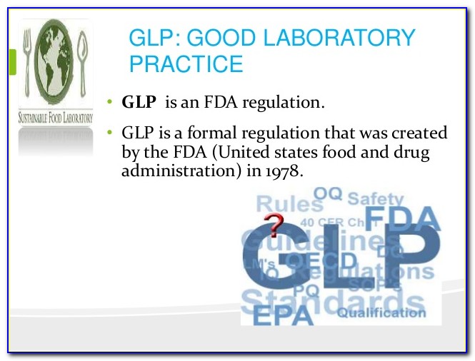 Glp Certification Fda