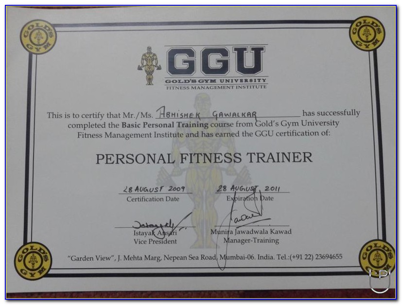 Gold's Gym Personal Trainer Certification Requirements