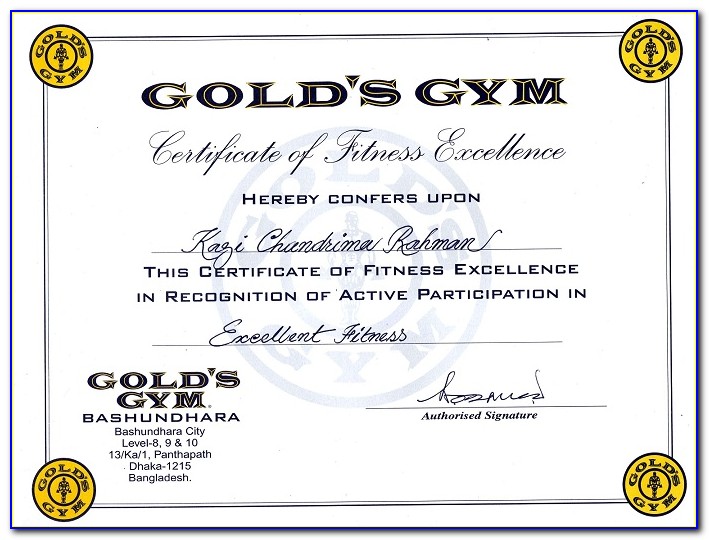 Gold's Gym Personal Training Certification