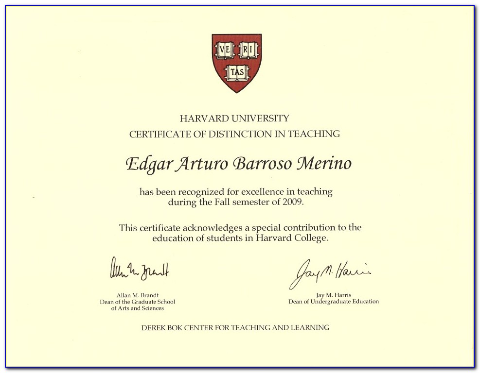 Harvard Bok Center Teaching Certificate Online