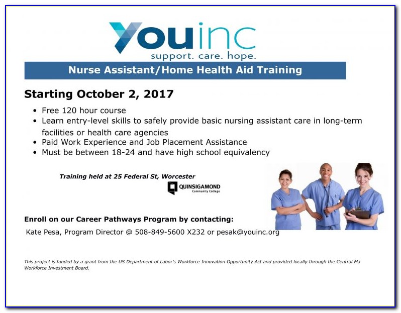 Home Health Aide Certification Worcester Ma