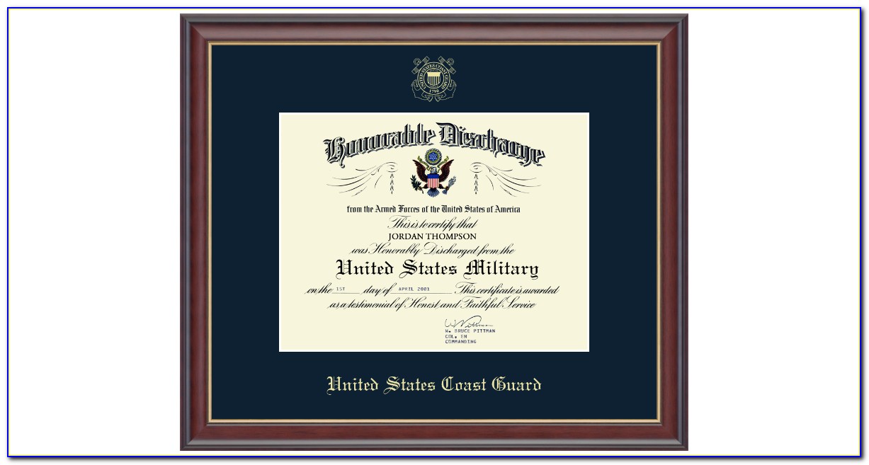 Honorable Discharge Certificate Frame