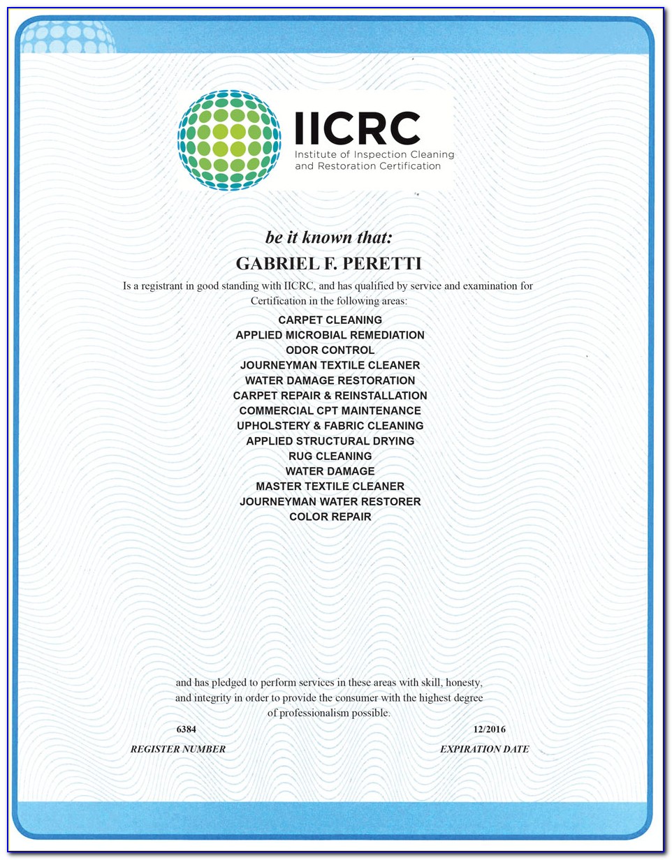Iicrc Certification Classes Florida