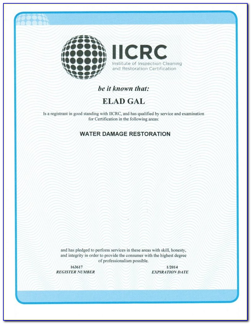 Iicrc Certification Online Canada