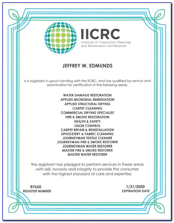 Iicrc Certification Online Class