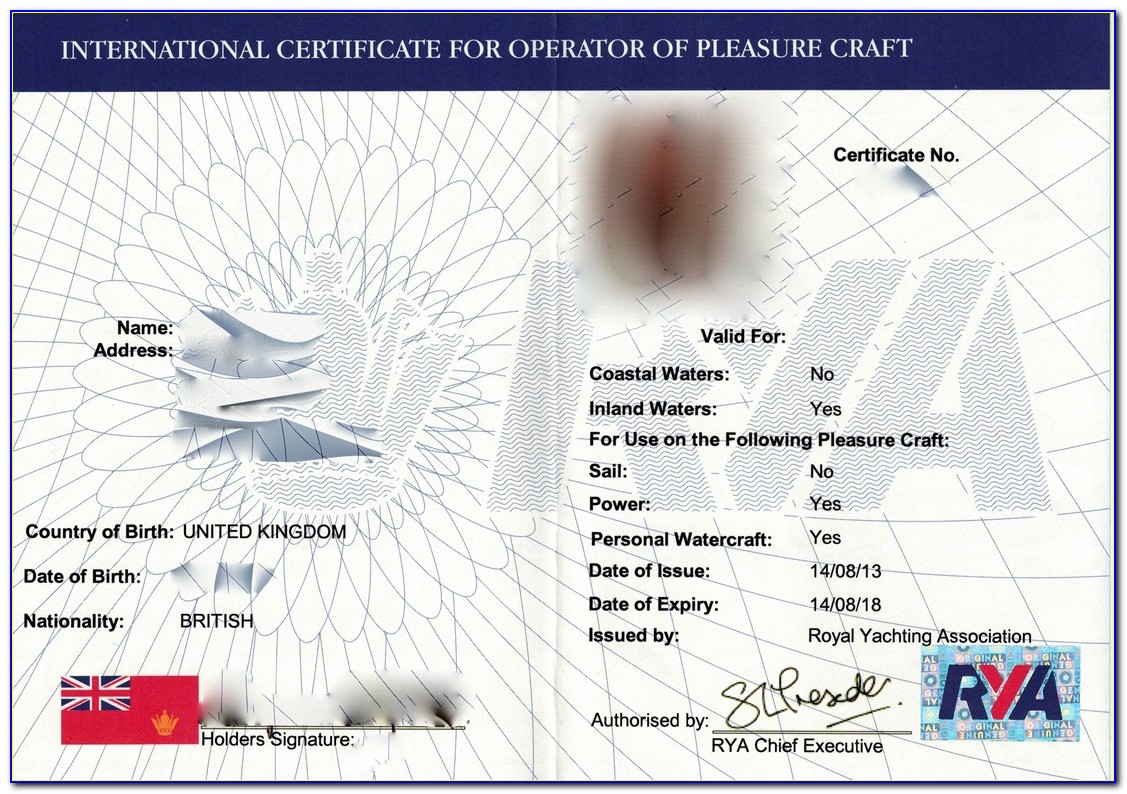 International Certificate Of Competence Sailing Canada